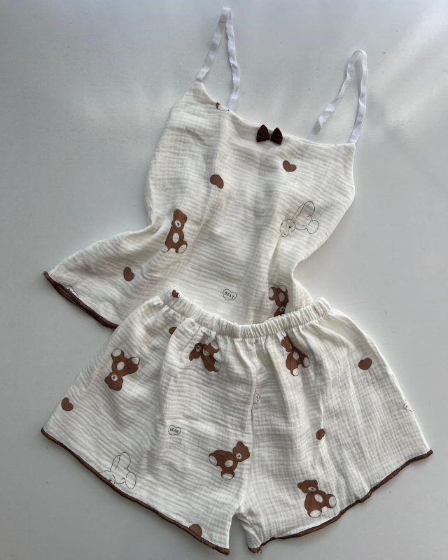 تاپ شلوارک دبل فیس فانتزی سایز ۲